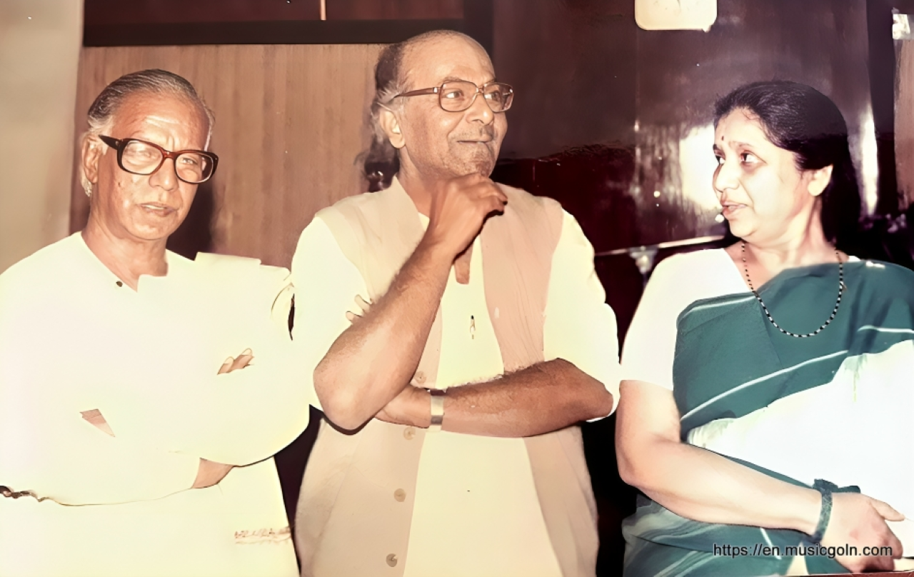 Nabendu Ghosh, Salil Chowdhury and Asha Bhosle