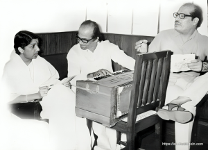 Lata Mangeshkar, Salil Chowdhury and Manna Dey
