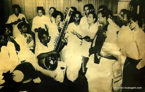 Salil Chowdhury with Bimal Roy, Mohd Rafi, Asit Sen, Shailendra and others