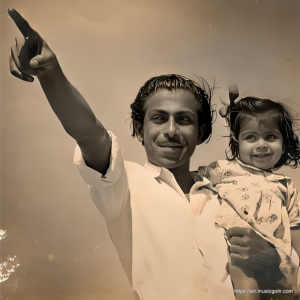 Salil Chowdhury with daughter Aloka