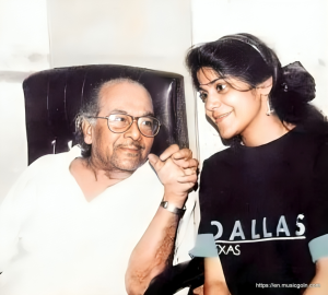 Salil Chowdhury with his daughter