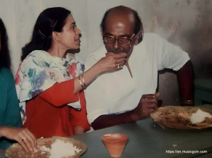 Salil Chowdhury with his daughter Tulika