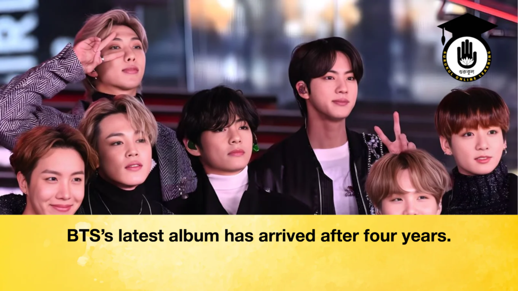 BTS’s latest album has arrived after four years. BTSs latest album has arrived after four years BTS's latest album has arrived after four years.