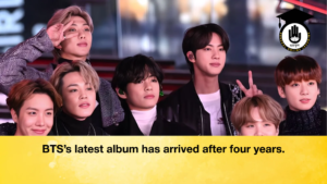 BTSs latest album has arrived after four years BTS's latest album has arrived after four years.