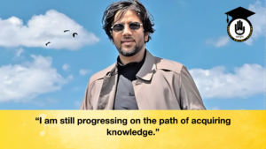 I am still progressing on the path of acquiring knowledge "I am still progressing on the path of acquiring knowledge."