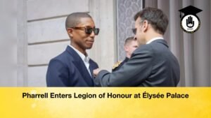 Pharrell Enters Legion of Honour at Elysee Palace Pharrell Enters Legion of Honour at Élysée Palace