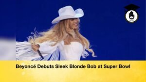 Beyonce Debuts Sleek Blonde Bob at Super Bowl Beyoncé Debuts Sleek Blonde Bob at Super Bowl