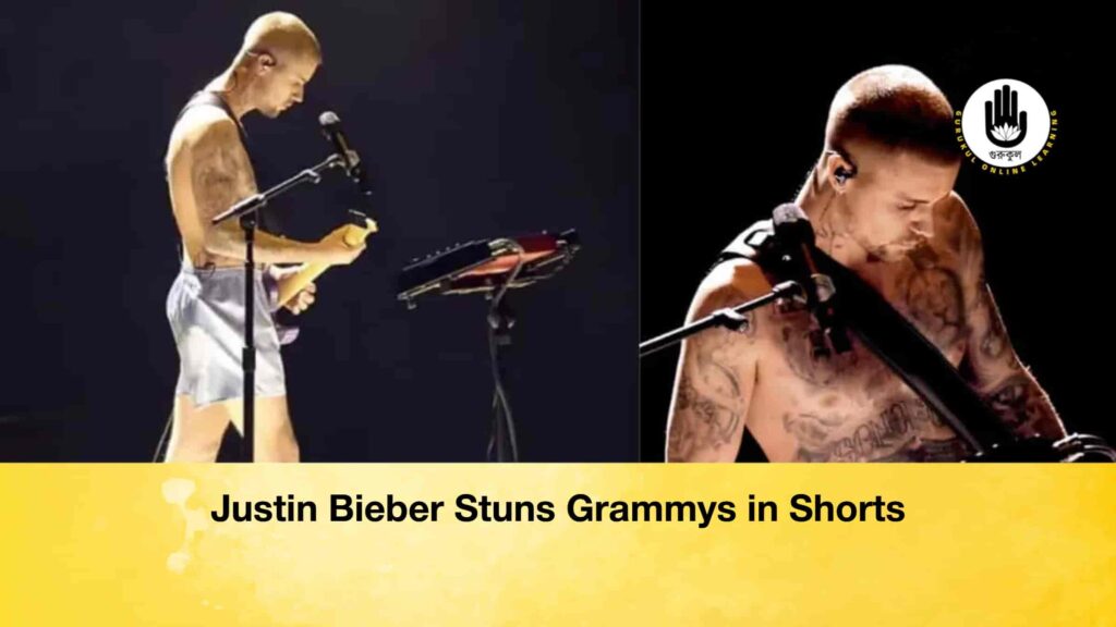 Justin Bieber Stuns Grammys in Shorts Justin Bieber Stuns Grammys in Shorts