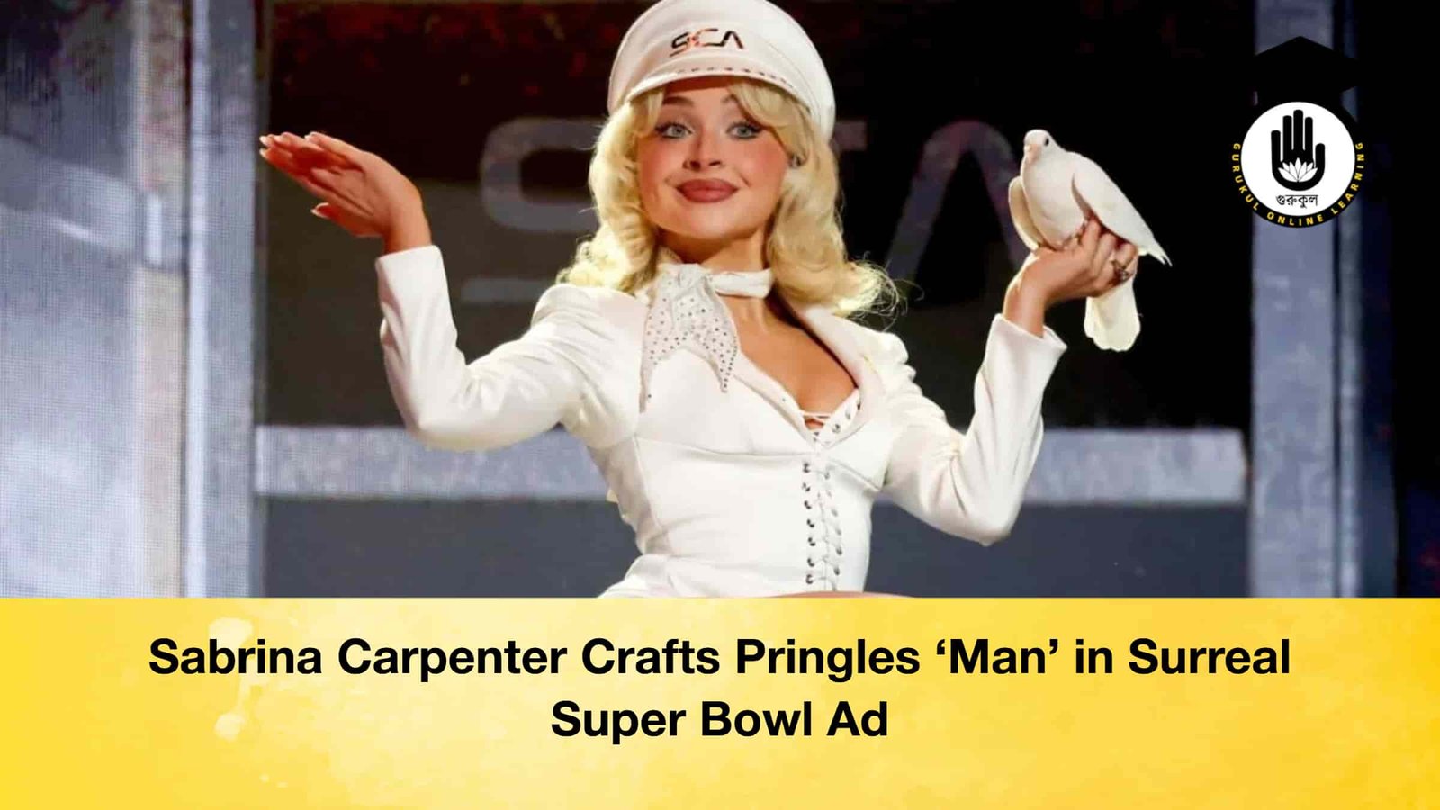 Sabrina Carpenter Crafts Pringles ‘Man’ in Surreal Super Bowl Ad