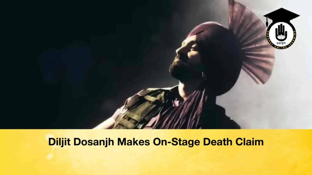 Diljit Dosanjh Makes On-Stage Death Claim Diljit Dosanjh Makes On-Stage Death Claim