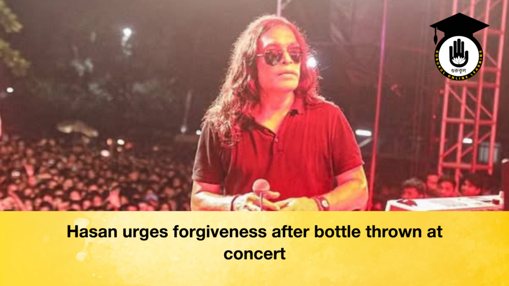 Hasan urges forgiveness after bottle thrown at concert Hasan urges forgiveness after bottle thrown at concert 2 Hasan urges forgiveness after bottle thrown at concert