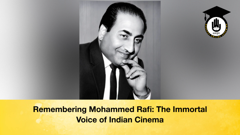 Remembering Mohammed Rafi: The Immortal Voice of Indian Cinema Remembering Mohammed Rafi The Immortal Voice of Indian Cinema Remembering Mohammed Rafi: The Immortal Voice of Indian Cinema